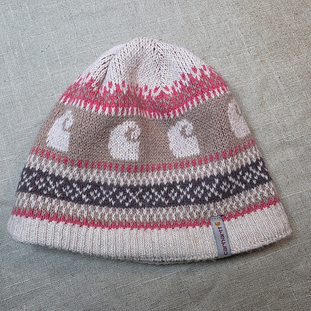 Carhartt Women's Knit Beanie - Pink and Brown
